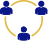 circle of connected people icon